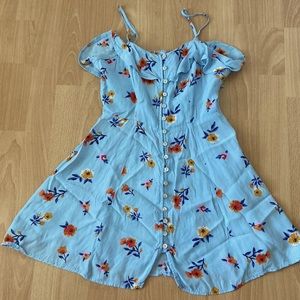 Blue floral dress